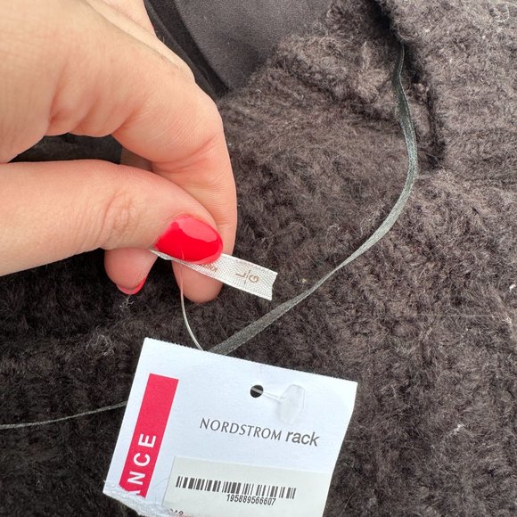 Free People Carter Pullover Knit Sweater Black Boatneck Raglan Long Sleeve Large - Picture 4 of 13